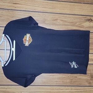 Harley Davidson Daytona Beach V Neck Short Sleeve Size M with logos and …